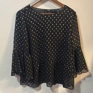 Black and Gold Women's Halogen Top